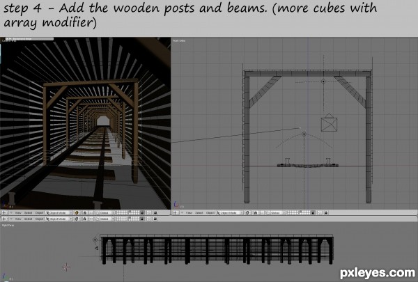 Creation of The mine shaft: Step 4