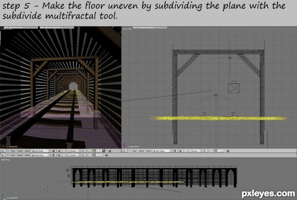 Creation of The mine shaft: Step 5