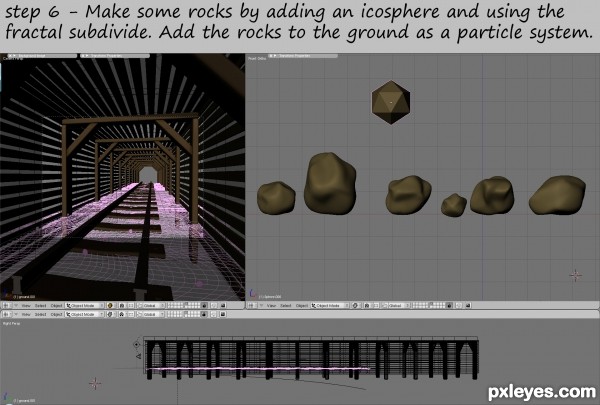 Creation of The mine shaft: Step 6