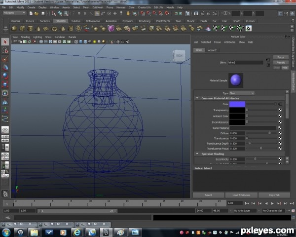 Creation of Vase: Step 3