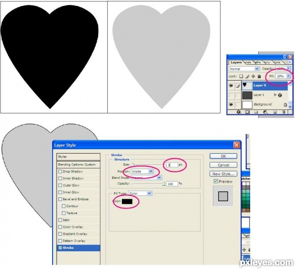 Creation of Heart Bokeh: Step 2