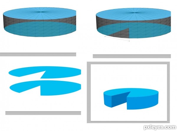 Creation of Pie chart photo manipulation: Step 2