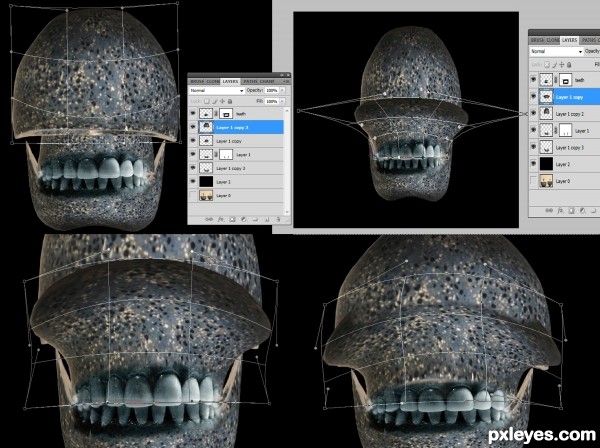 Creation of skull: Step 3