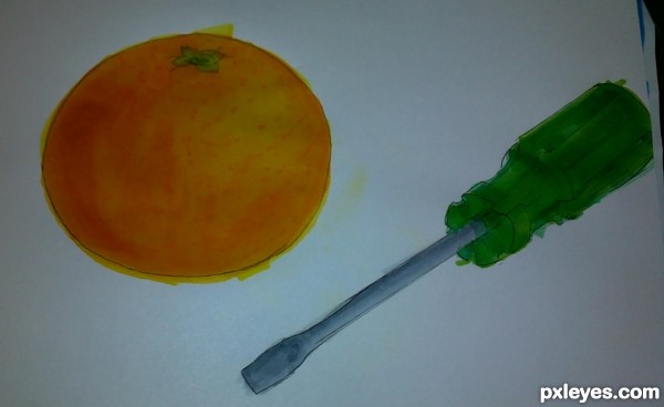 Creation of Orange & Green: Step 3