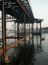 Abandonded shipyard bridge