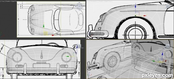 Creation of Porsche 356: Step 2