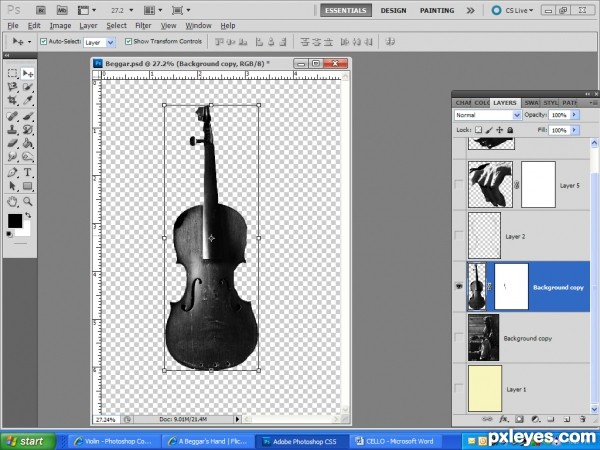 Creation of Silent violin: Step 3