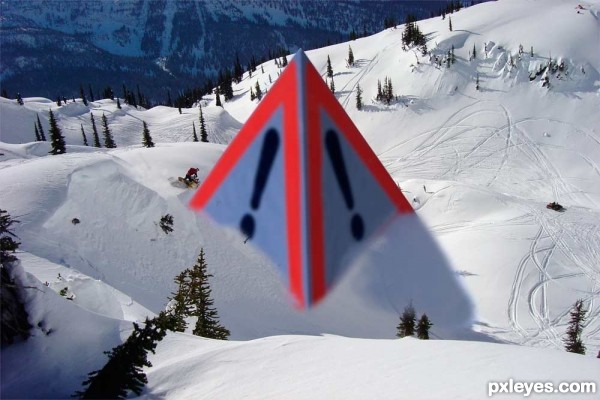 Creation of snow pyramids: Step 2