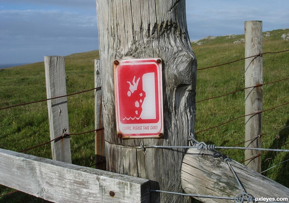 Dangerous cliffs in Scotland