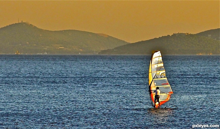 wind surfing on Marmara Sea