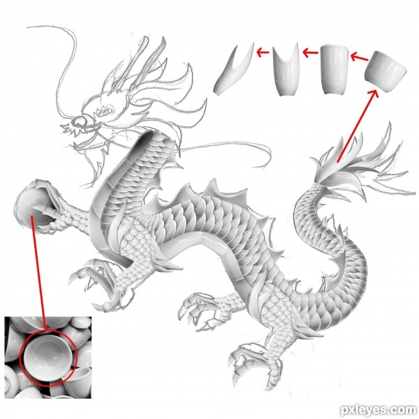 Creation of Chinese Dragon: Step 5