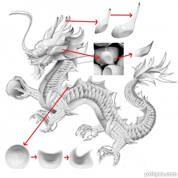 Creation of Chinese Dragon: Step 6