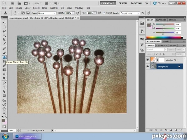 Creation of steel flowers: Step 1